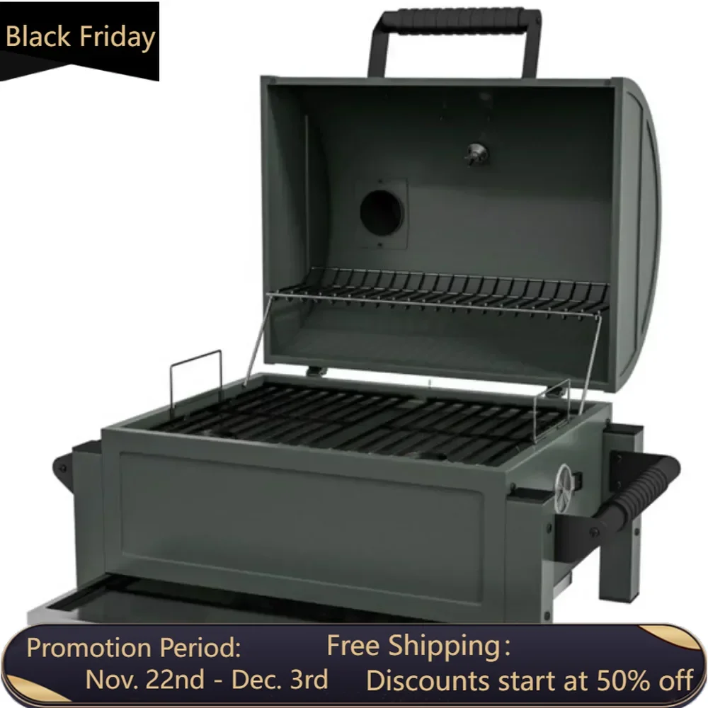 Portable Charcoal Grill BBQ Grill A lid that seals in heat and flavor Warming rack Assembly required Outdoor Stove Camp Cooking