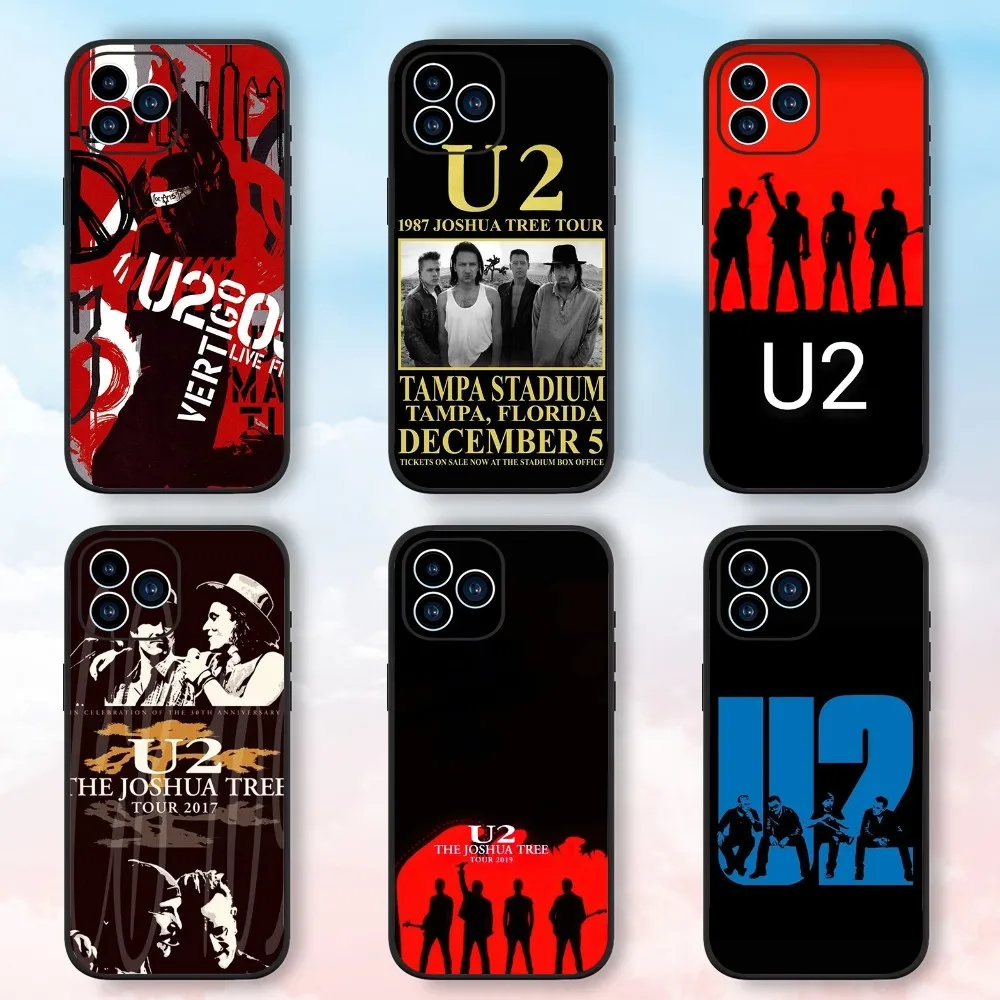 

U-U2 Pop Band Phone Case For Samsung Galaxy S24 S23 S22 S21 S20 FE S10 S9 S10E Plus Ultra Lite 5G Black Phone Case