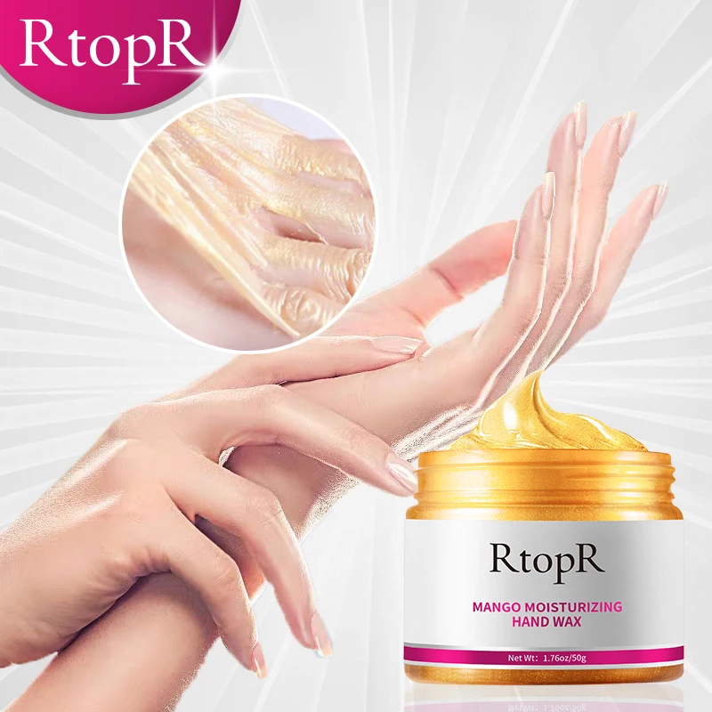 RtopR Mango For Hands Mask Hand Wax Whitening Moisturizing Repair Exfoliating Calluses Filming Anti-Aging Hand Skin Cream 50g