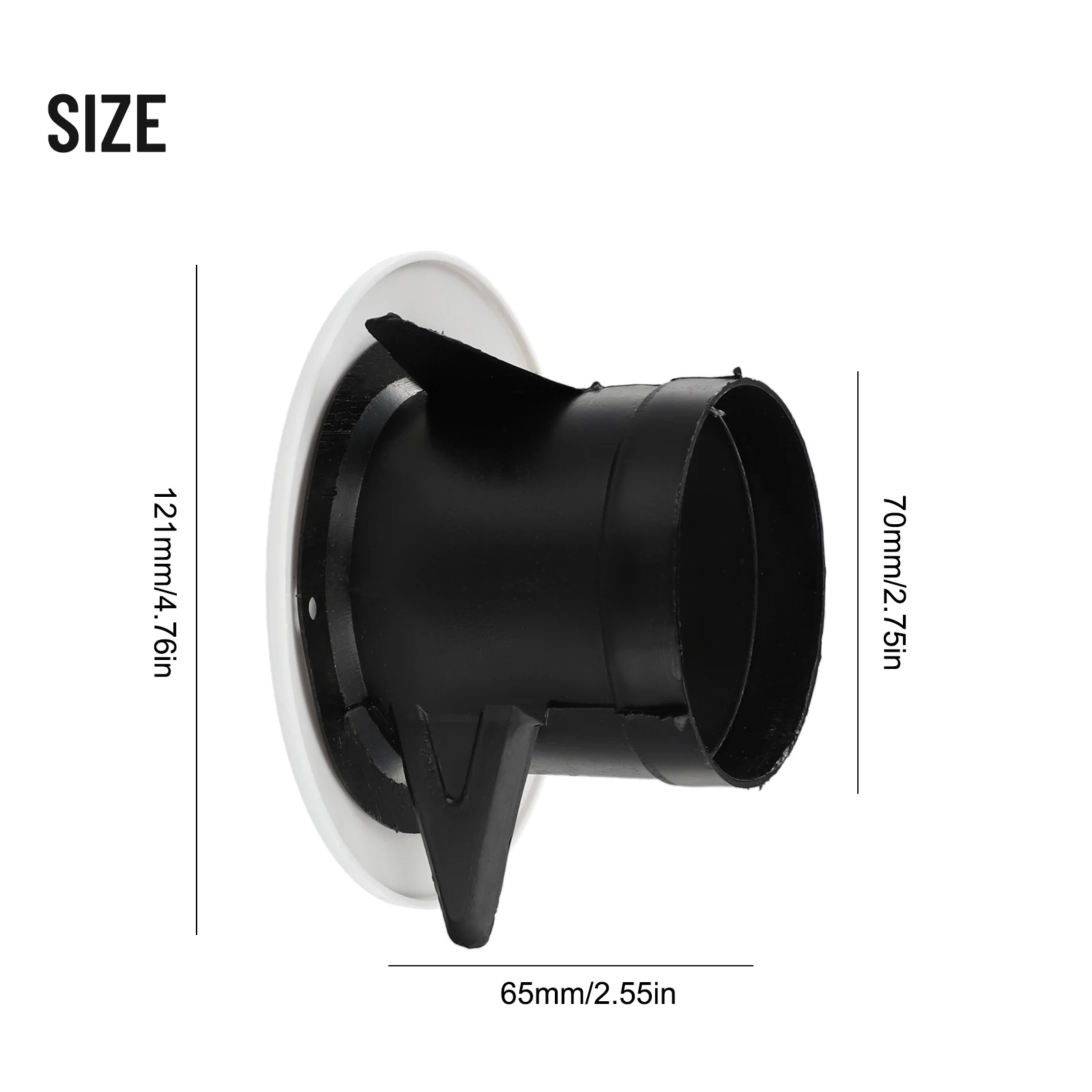 천장 공기 공급 장치 장착 에어 벤트 그릴 커버 디퓨저, ABS 송풍구 조절 가능, 75mm, 100mm, 125mm, 150mm, 200mm