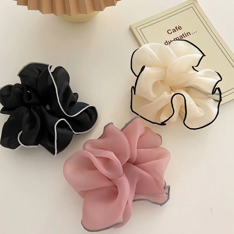 Gomas elásticas de Organza para el pelo para mujer, accesorios para el cabello para niña, coletero de verano