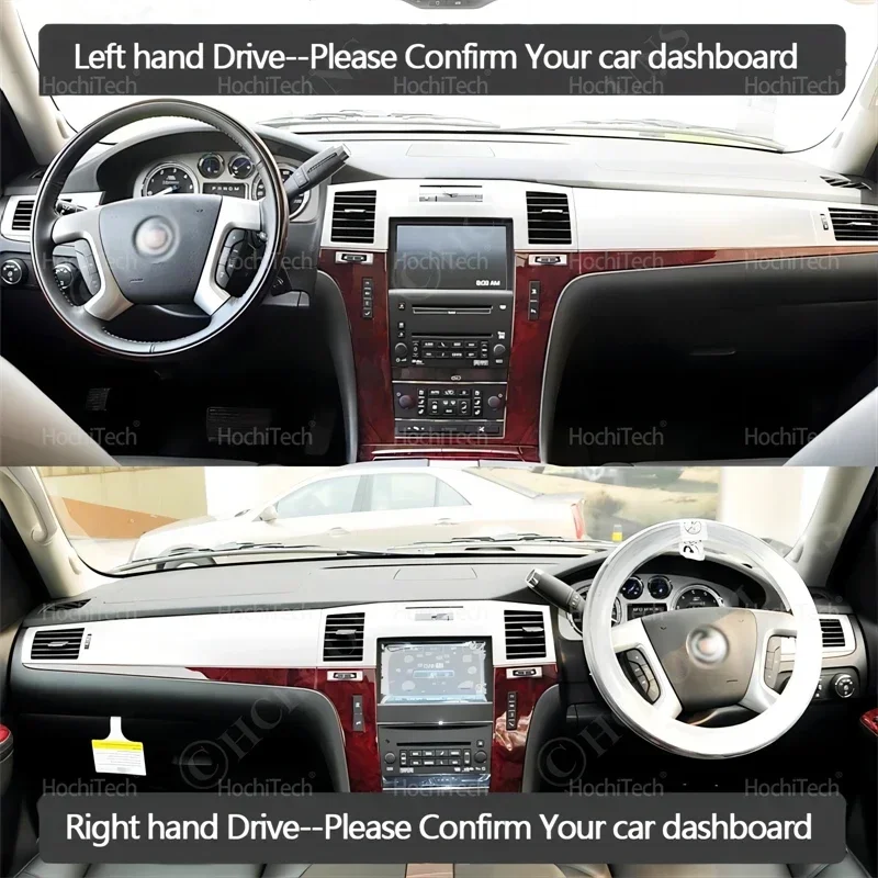 Car Dashboard Cover Avoid Light Pad Sun Shade Anti-UV Carpets Non-Slip Mat Accessories For Cadillac Escalade 2007- 2014