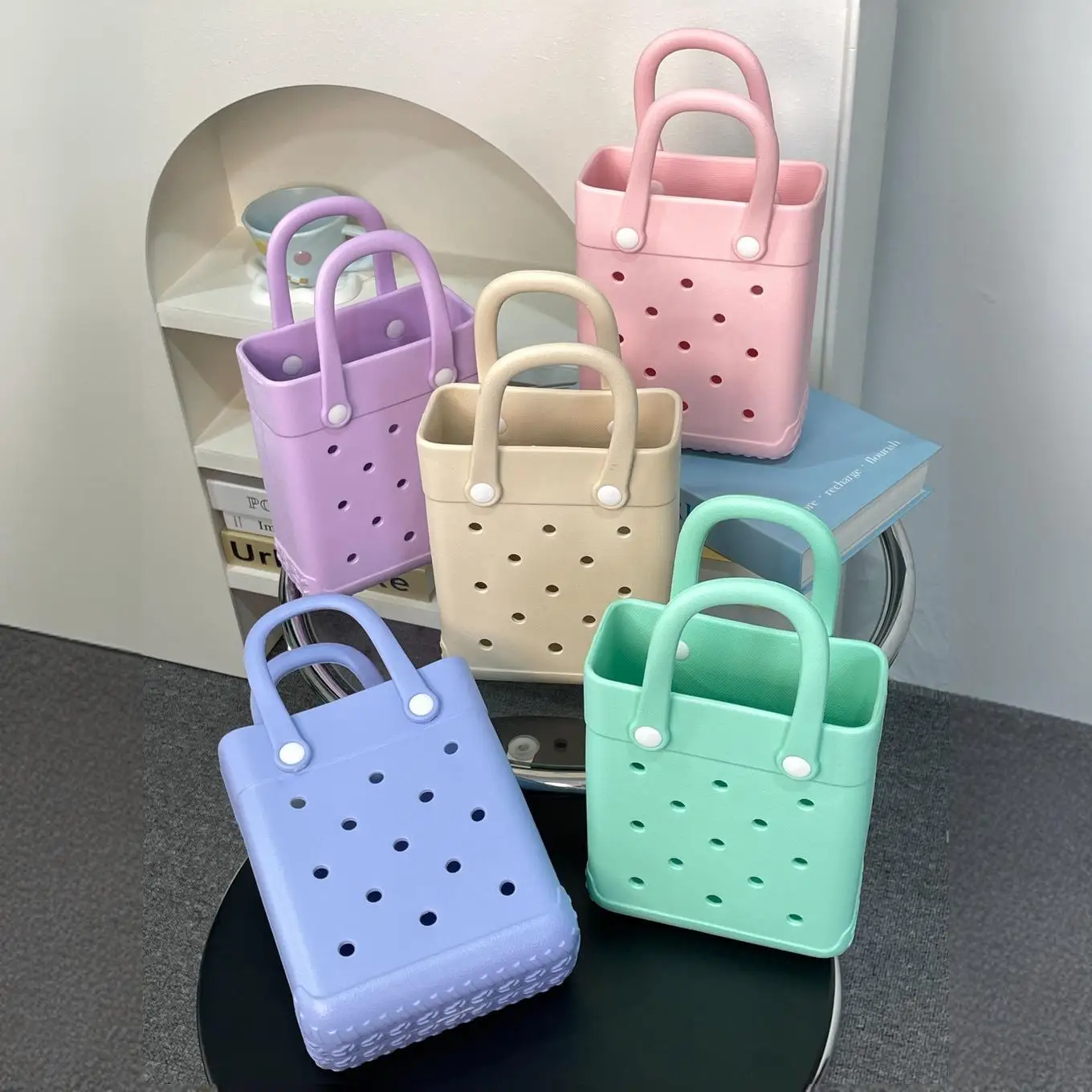 Mini sac de plage OligWaterproof pour femmes, sacs à main de piscine d'été, panier de pique-nique, fourre-tout de voyage en plein air, sac à bandoulière à la mode