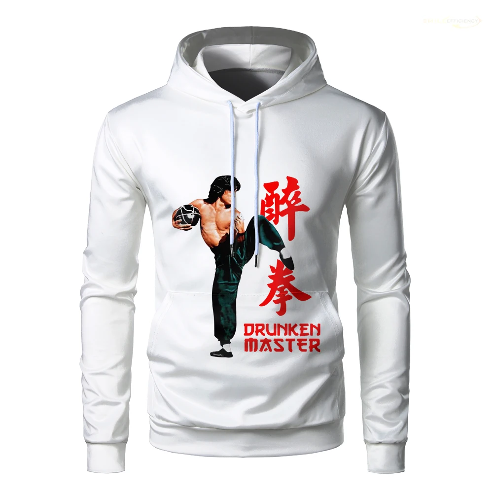 

Jackie Chan Drunken Master Hoodie Vintage China Kung Fu Movie Printed Pullover Clothes Chinese Dragon Fight Hip Hop Streetwear