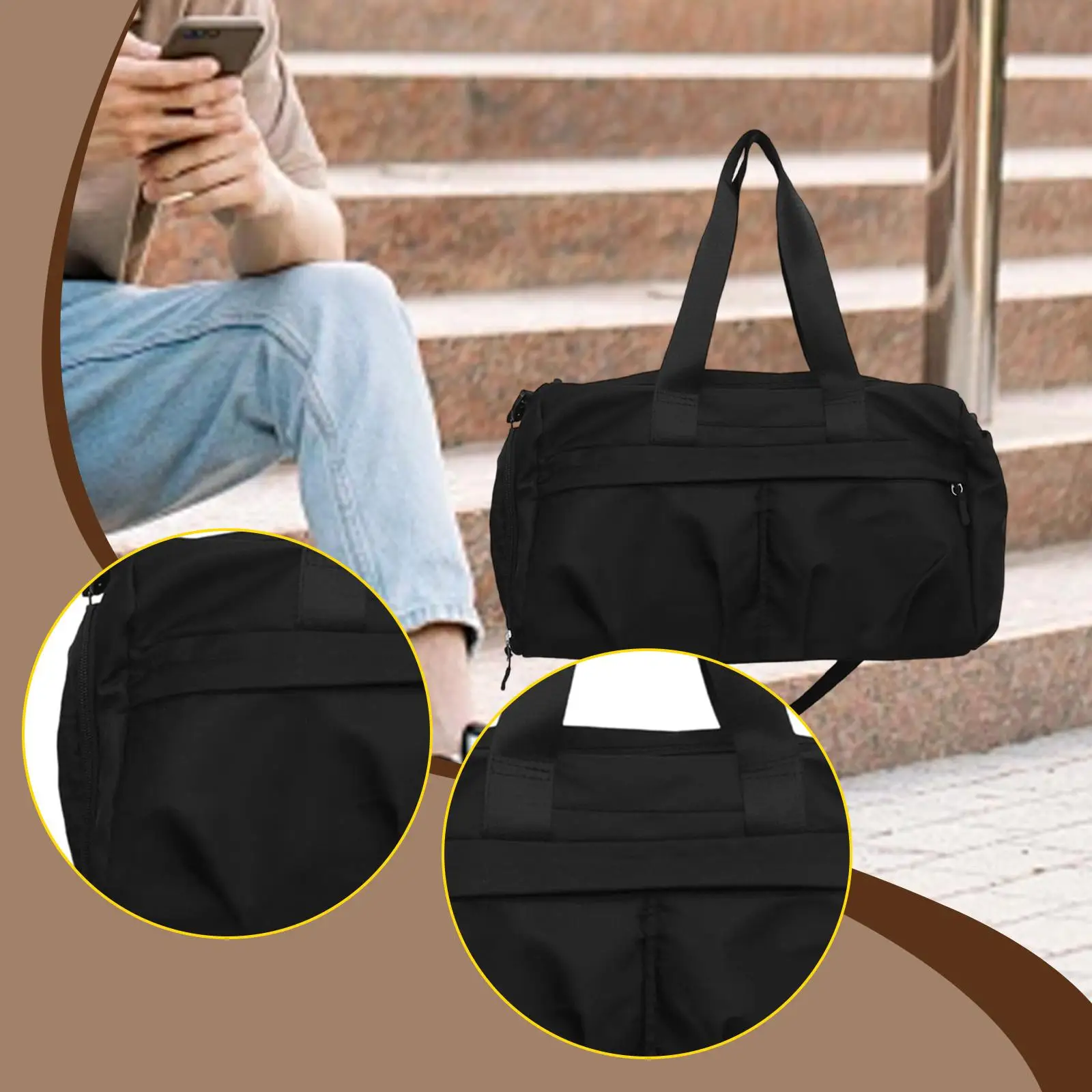 

Gym Bag Carry Bag Minimalist Lightweight Comfortable Portable Spacious Multifunctional Dry Wet Separation Sports Bag Waterproof