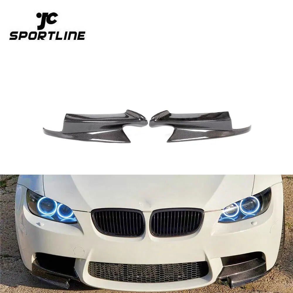 M Sport Style Carbon Fiber Front Splitter For BMW 3 Series E92 E90 E93 M3 Bumper 08-13