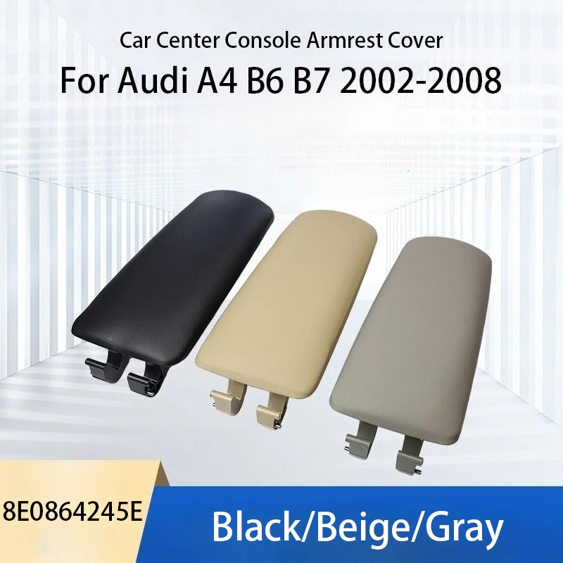 

1 шт., чехол на подлокотник центральной консоли автомобиля из искусственной кожи 8E0864245E для Audi A4 B6 B7 2002-2008, чехол для хранения центрального подлокотника автомобиля
