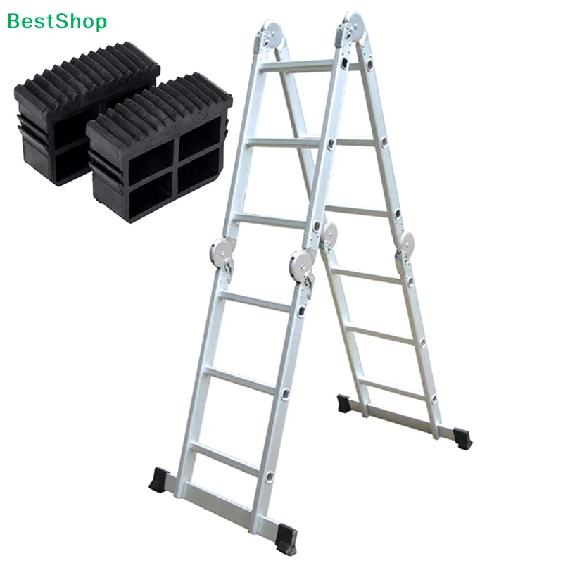 ★1pcs Black Rubber step ladder feet Anti-Slip Folding Step Ladder Feet Pad Ladder Foot Grip Cover Protector Replacement Tools