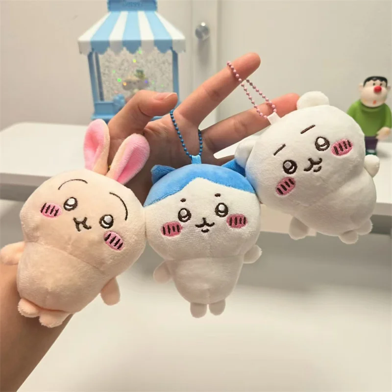 Kawaii Chiikawa Hachiware Usagi Plush Toy Keychain Cute Cartoon Soft Filling Doll Pendant Bag Accessories Car Keyring Decor Gift