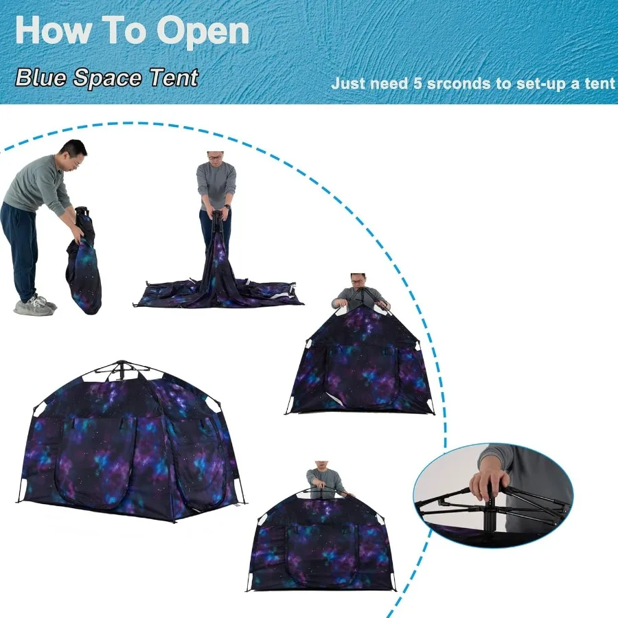 プレイテント ポータブルプレイハウス 屋内 屋外 キャリーバッグ付き ライトストリップデザイン 夜間使用可能 親の誕生日パーティー用スペース