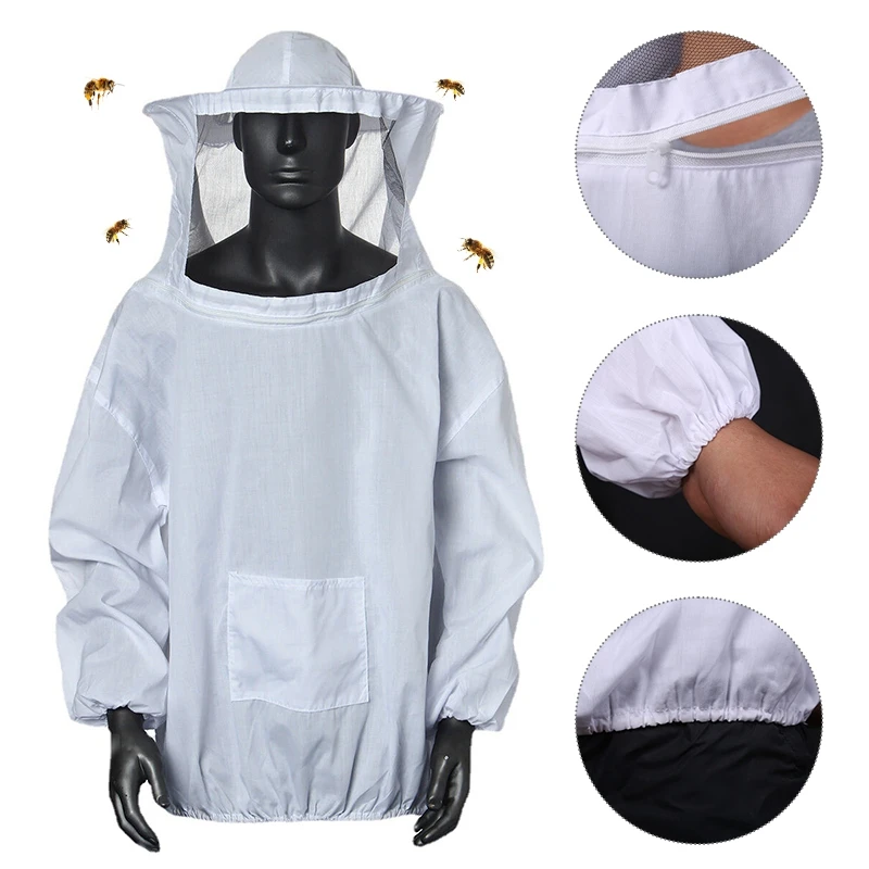 Beekeeping Safety Suit Full Body Anti-sting Protective Beekeeper Clothing Professional Apiculture Ventilated Hooded Tools