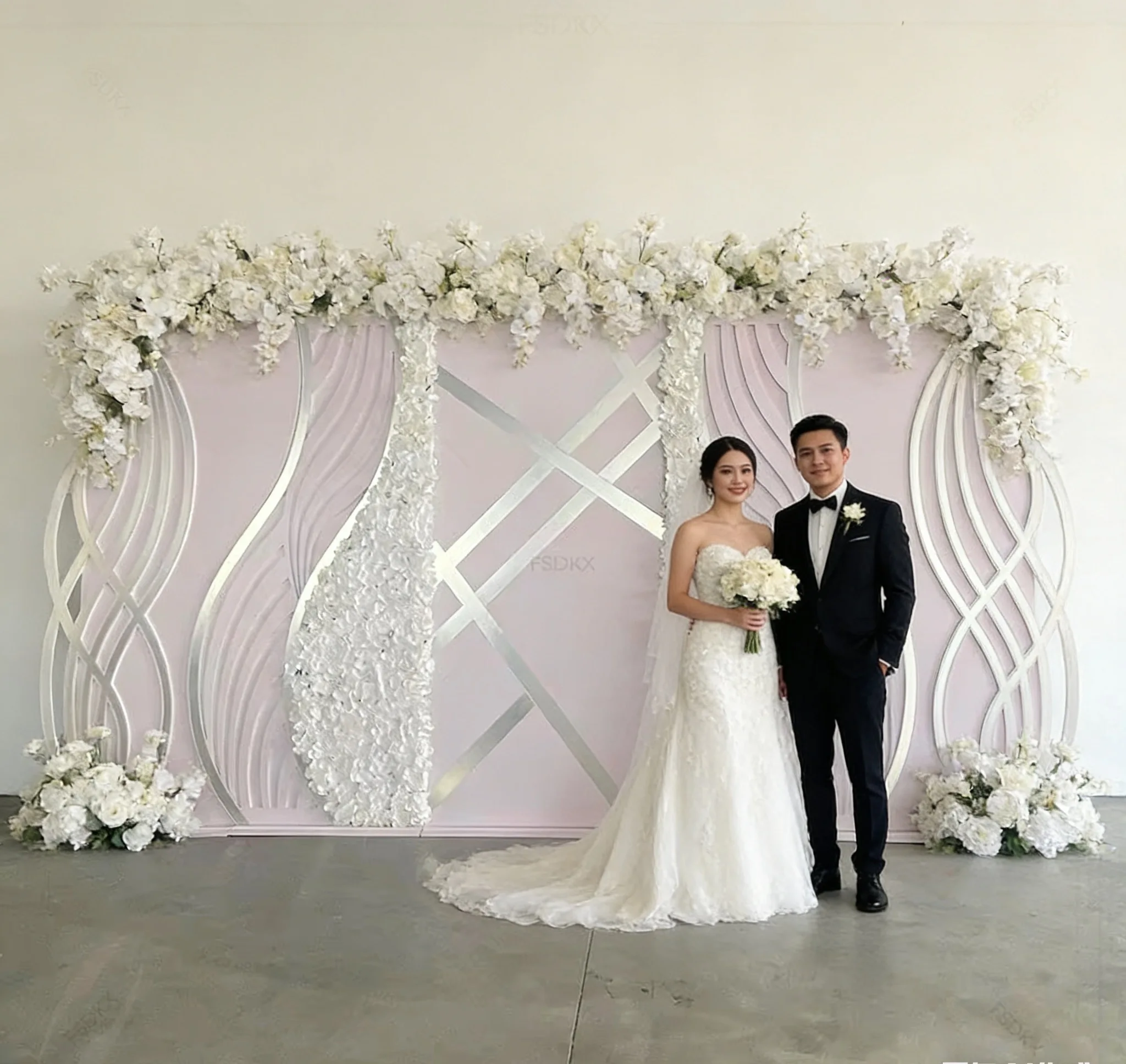 

New Artificial Floral Pvc Backdrop Arrangement Arch Custom Backdrop Wedding Arch Flowers Decorative