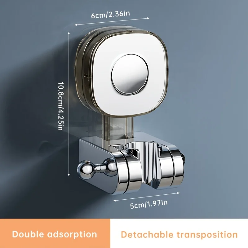 

Angle Adjustable Shower Head Holder Wall Mount Suction Cup Holder Detachable Transposition Shower Holder Bathroom Accessories
