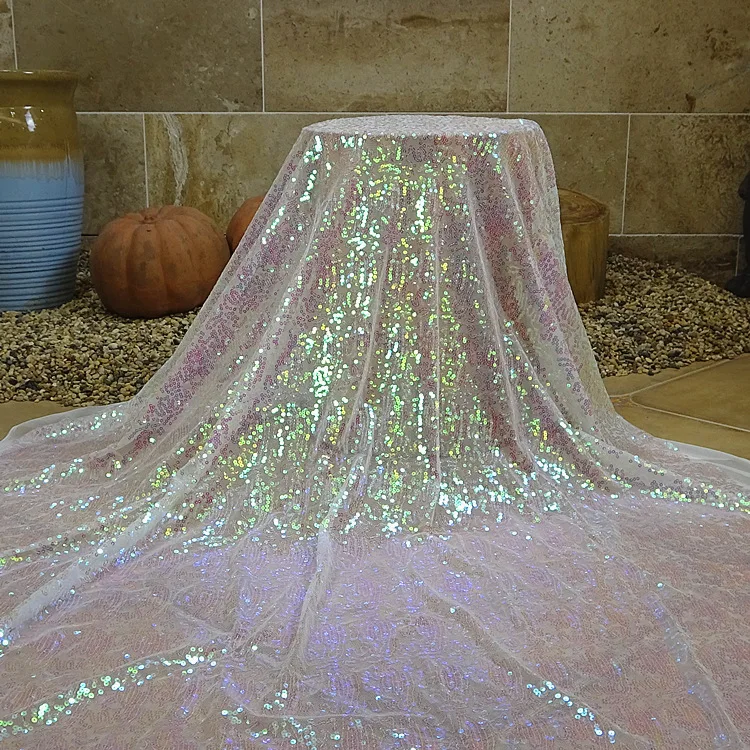 

Small Sequin Shiny Party Background Cloth Mesh Embroidered Bead Piece Sequined Fabric Embroidered Beaded Fabric Tablecloth