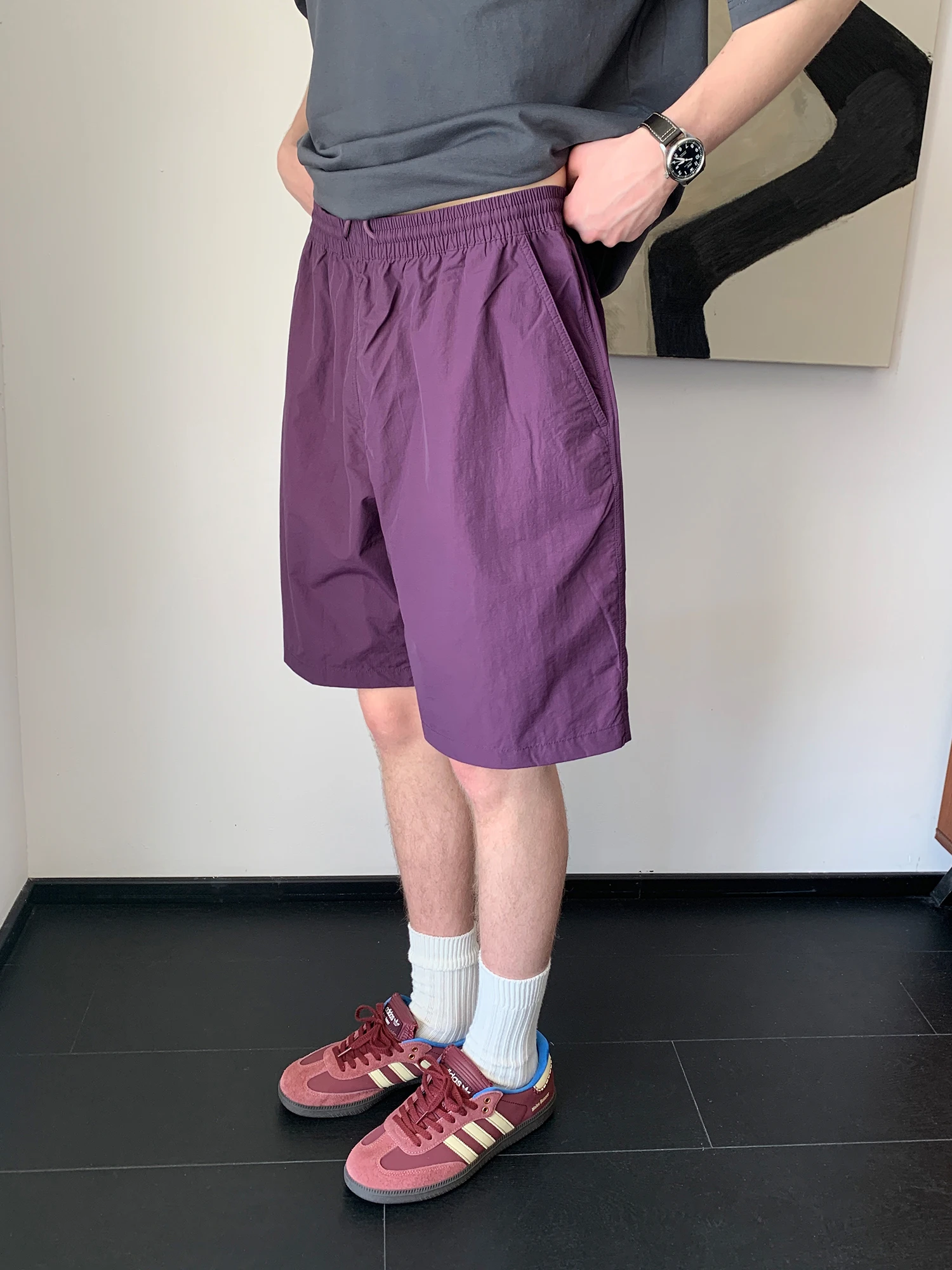 

Summer Dopane Color Casual Breathable Beach orts Loose Lightweight Qui Dry Spor Men's orts Trendy Straight Leg orts