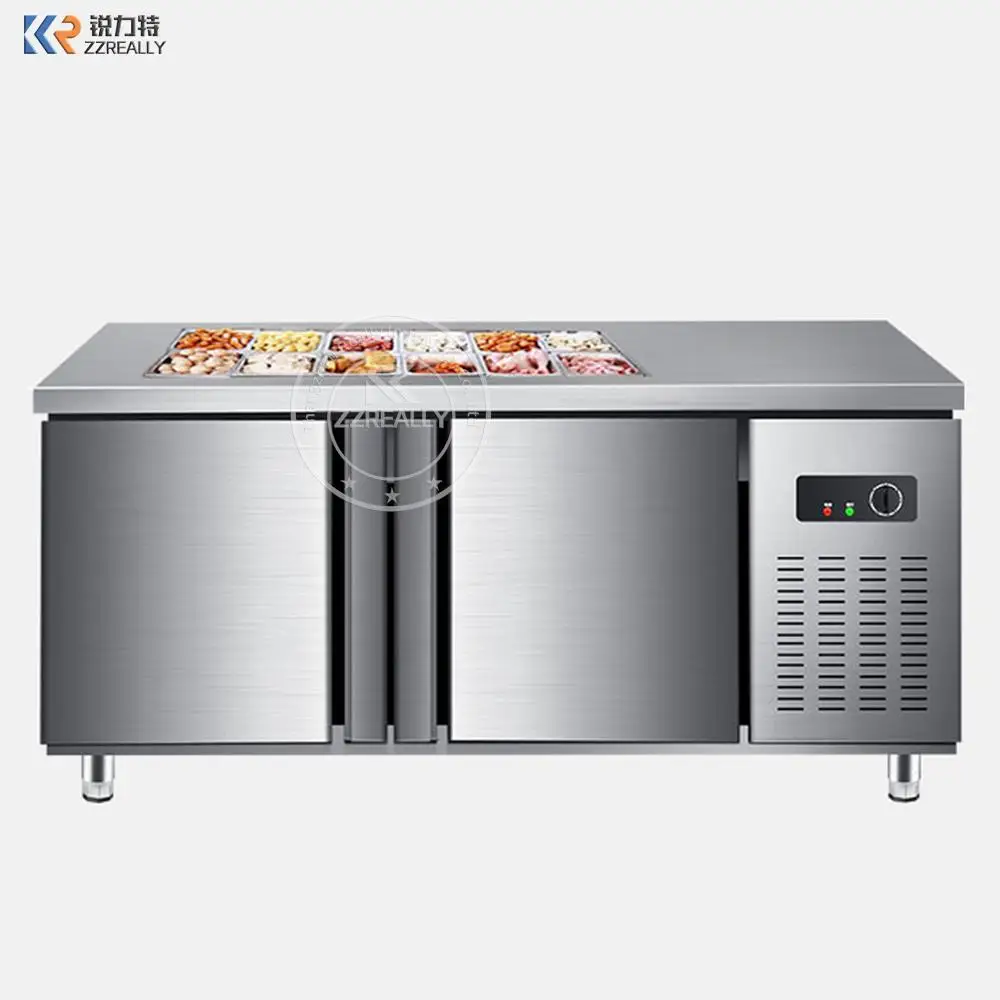 

60 Inches 2 Door Mega Top Sandwich Prep Table Refrigerator -Refrigerated Salad Prep Station Table