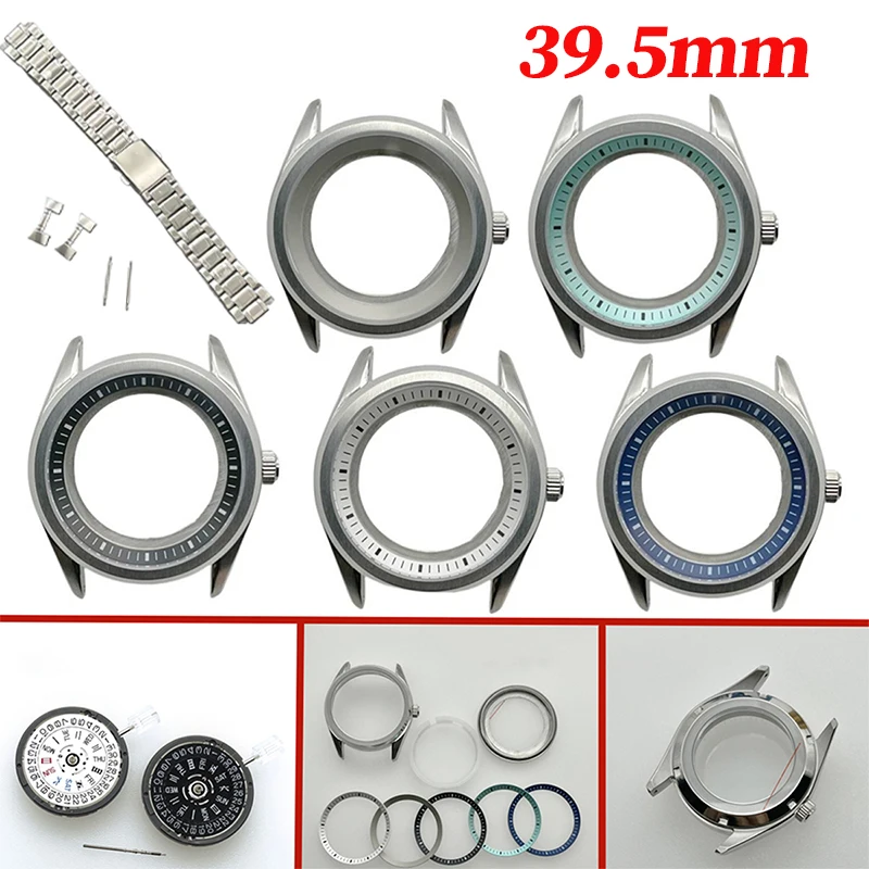 

Корпус для часов из сапфирового стекла для NH35 NH36, 39,5 мм, модифицированный механизм, корпус из нержавеющей стали, часы для дайвинга, ремешок, аксессуары