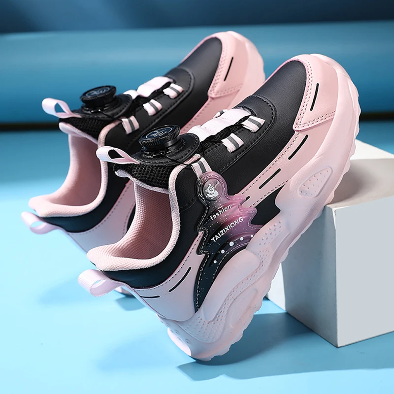 أحذية رياضية جلدية مضادة للانزلاق للأطفال للخريف والشتاء لعمر 5-16 سنة للأولاد والبنات خفيفة الوزن كاجوال للمشي والتنس #5