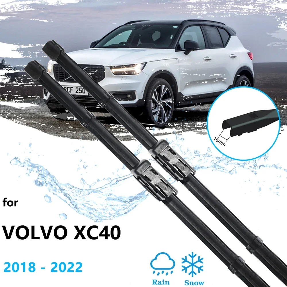 Per Volvo XC40 C40 2018 2019 2020 2021 2022 parabrezza anteriore spazzole tergicristallo senza telaio disossate sostituzione pulizia taglierina in gomma