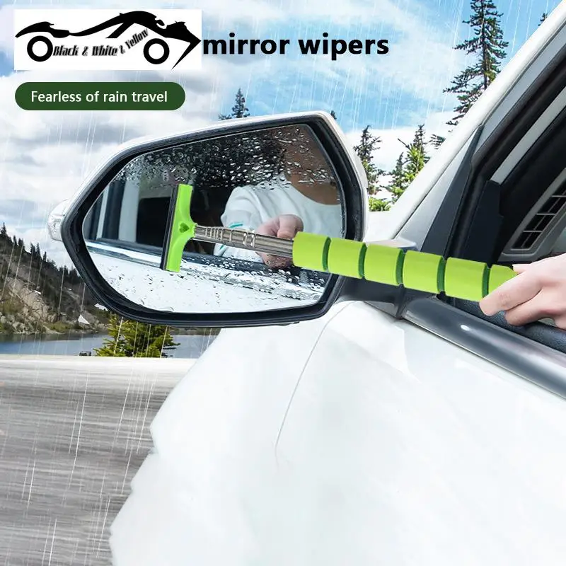 Car Front Windshield Rainproof Cleaning Brush Scraper New Multifunctional Car Rearview Mirror Telescopic Wiper Wash