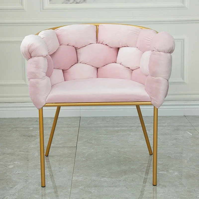 Modern Farmhouse Velvet Beige Tufted Chair Outdoor Dining Room Nail Art Makeup Dining Room New Design