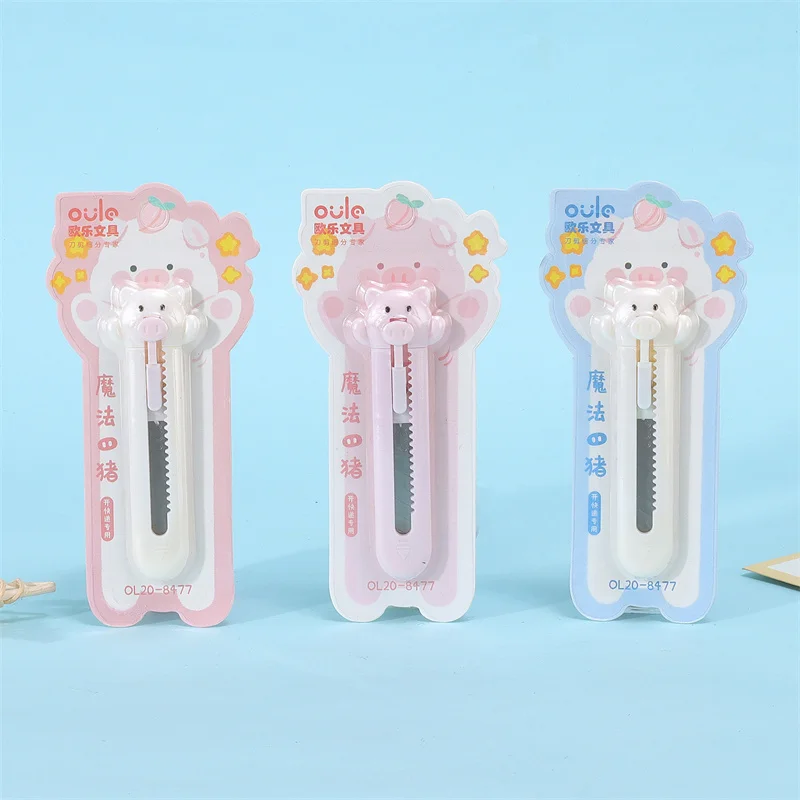 36-pcs-lot-kawaii-pig-rabbit-cat-utility-knife-cute-paper-cutter-cutting-paper-razor-blade-office-school-supplies