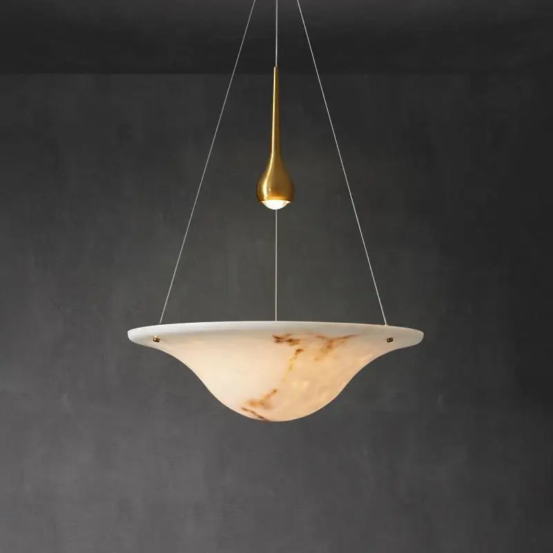 Danish Designer Pendant Lights Imitation Marble LED Hanging Lamps Staircase Dining Room Bedroom Luxurious Decoration Chandeliers
