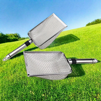 2Pcs Horticultural Soil Siever - with Stainless Steel Handle -3.8/5mm Mesh, Used for Sand, Soil, and Compost Screening, Portable