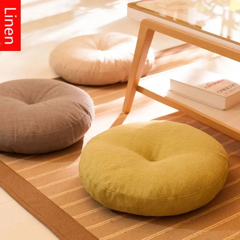 

40/50CM Large Floor Cushions Round Seating Pillow for Adults Kids Tufted Thick Meditation Cushion for Yoga Living Room Tatami