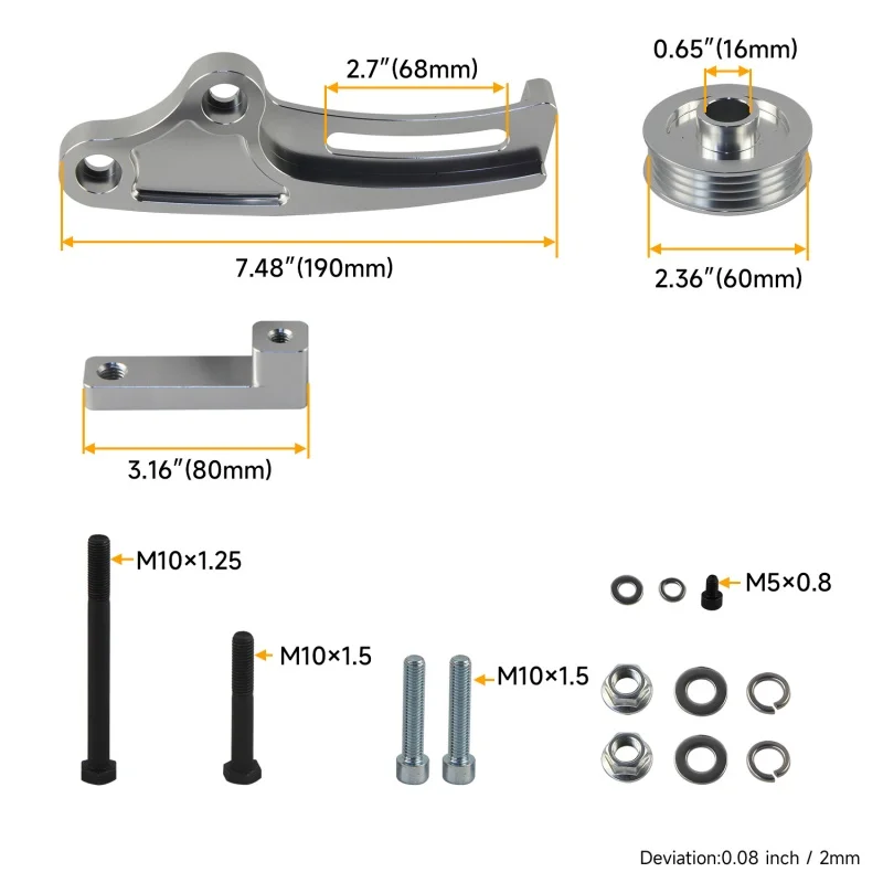 For Holden GM LS1 Nissan Skyline RB30 RB26 RB25 RB20 GTR R32 R33 R34 Billet Aluminum Alternator Conversion Bracket Kit Bolts
