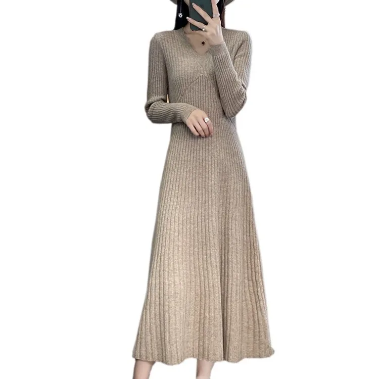 Vestidos Vestido de mujer Mangas Otoño Modal Smocking Ribado Abotonado Manga larga Minimalista Grunge Moderno Elegante Navidad Chic