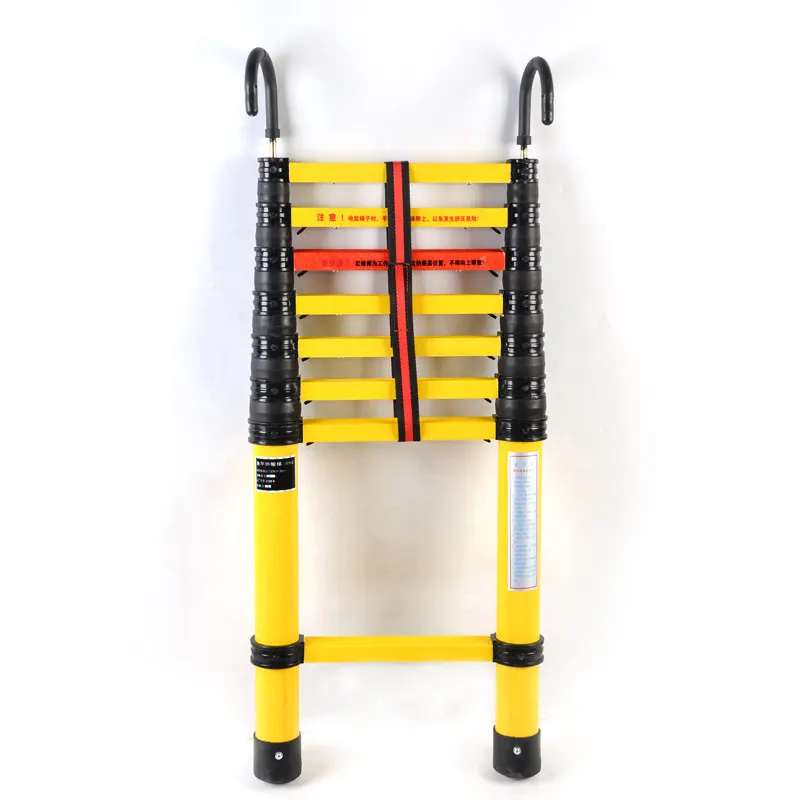 LMM telescopic ladder FRP electrical insulated herringbone ladder bamboo lift electric power ladder