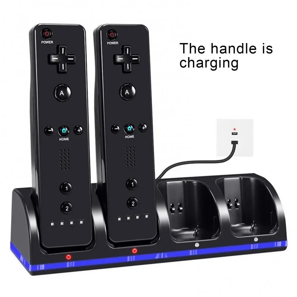 

1 to 4 Ports Game Console Controller Charging Dock Station for U/Wii Multi Hole Charger