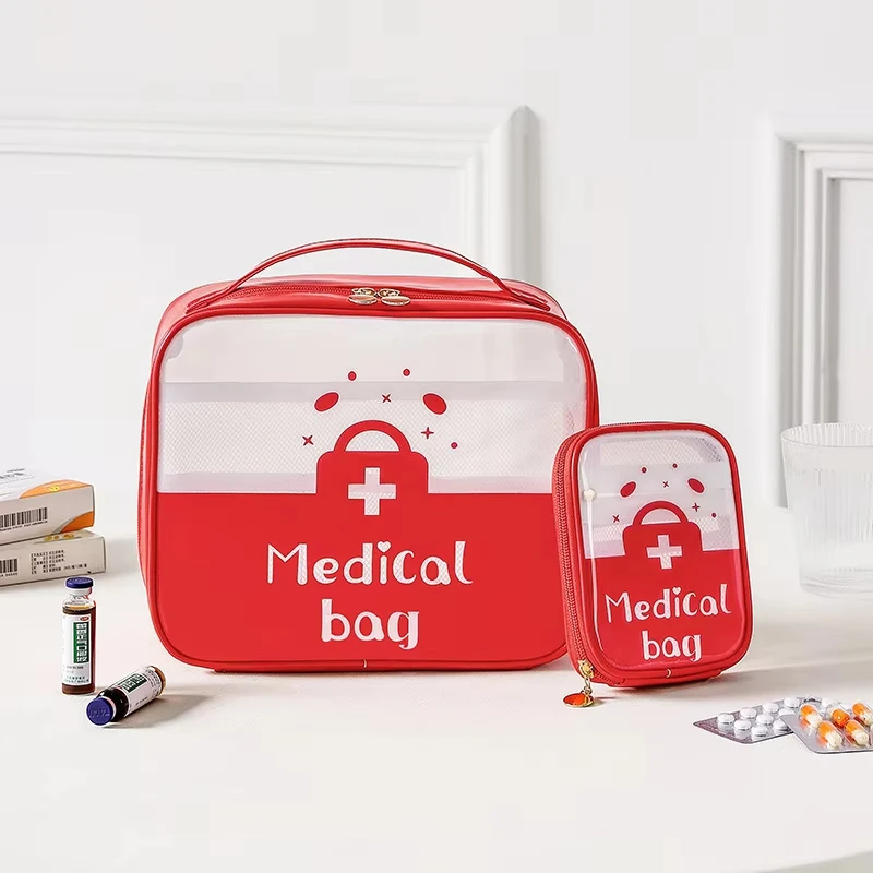 Large Capacity Transparent Waterproof Medicine Kit Travel Portable First Aid Home Medical Storage Bag