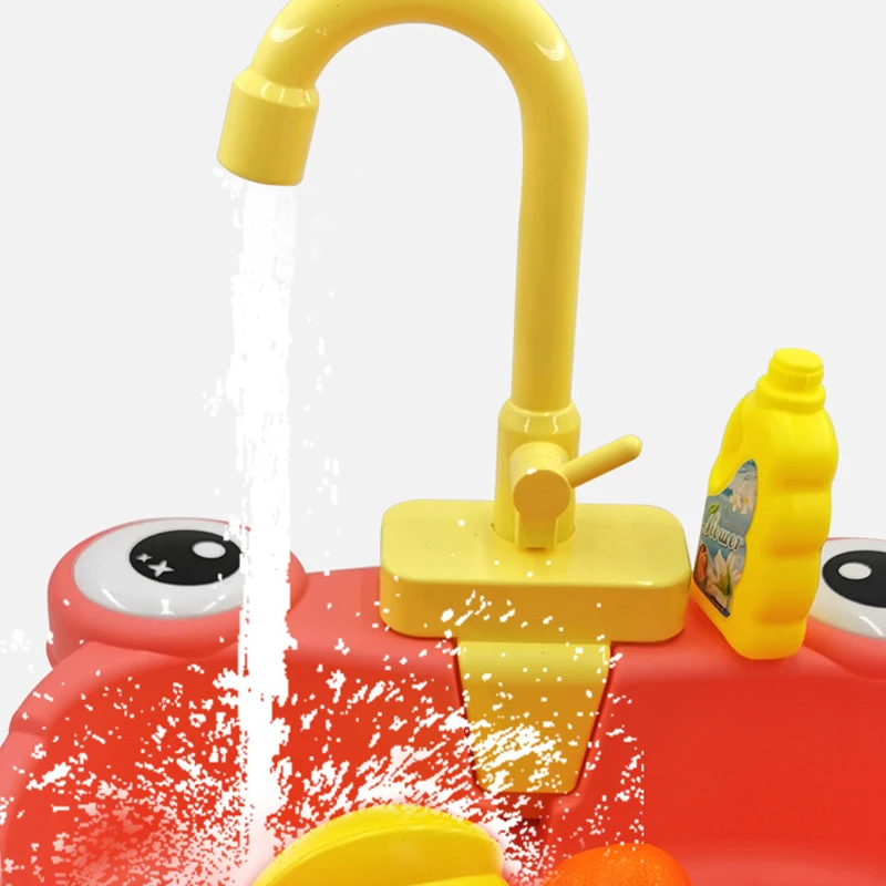 Kinderen Simulatie Keuken Speelgoed Cartoon Elektrische Waterafvoer Gootsteen Vaatwasser Fantasiespel Interactief Speelgoed Wastafel