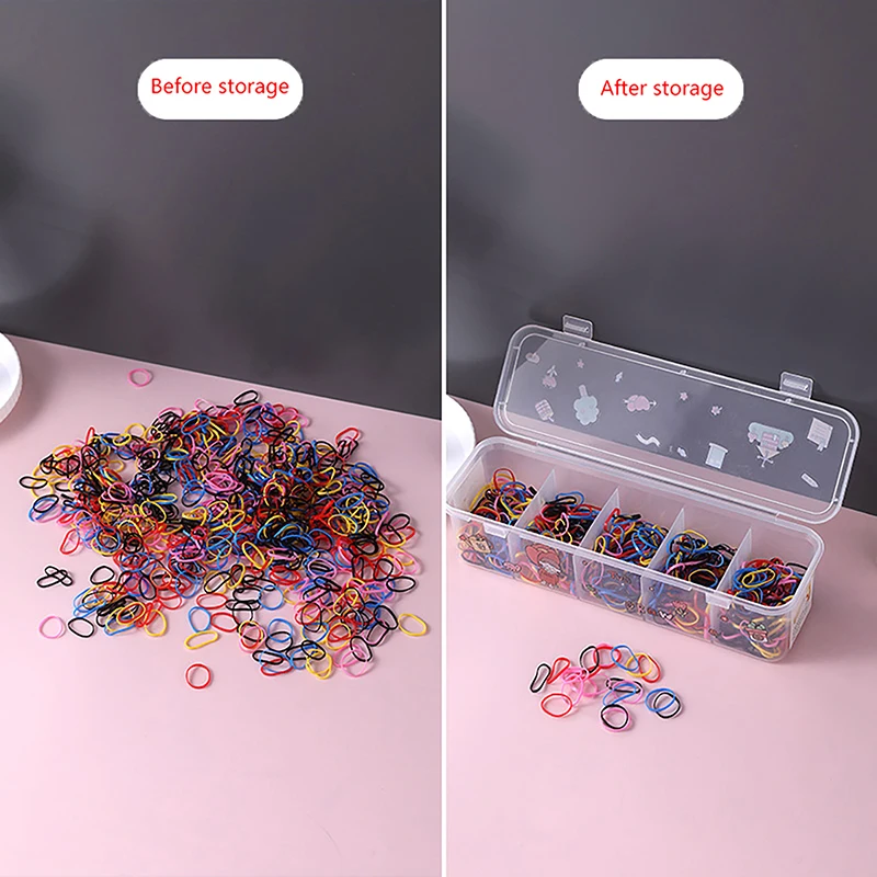 女性用多機能ヘアアクセサリー収納ボックス,5グリッド,ジュエリーオーガナイザー,透明コンパートメント,デスクトップ