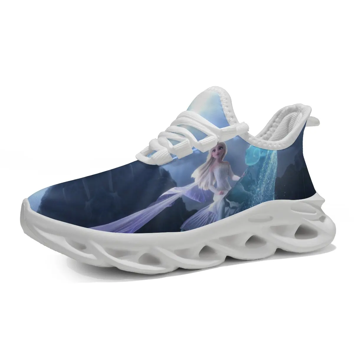 

Детские кроссовки Disney Frozen для девочек, обувь принцессы Эльзы, детские кожаные студенческие спортивные фиолетовые туфли для бега, массивные кроссовки