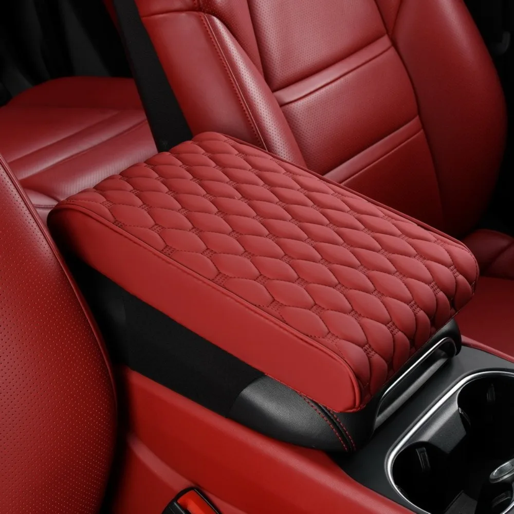 Microfiber Leather Center Console Cover Pad Universal Memory Foam Car Armrest Cover Cushion Comfortable Multifunction Car Supply