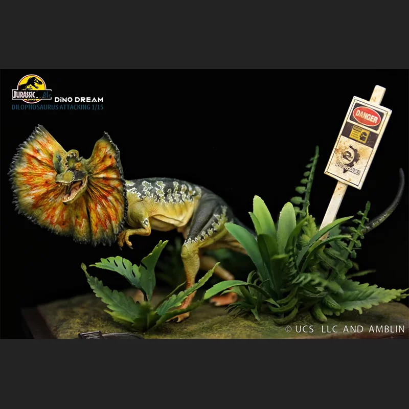 Original Jurassic Dinosaur Dilophosaurus Limited Edition Set 1/15 Scale Figure Model Toys Collection Scene Scene Decoration Gift