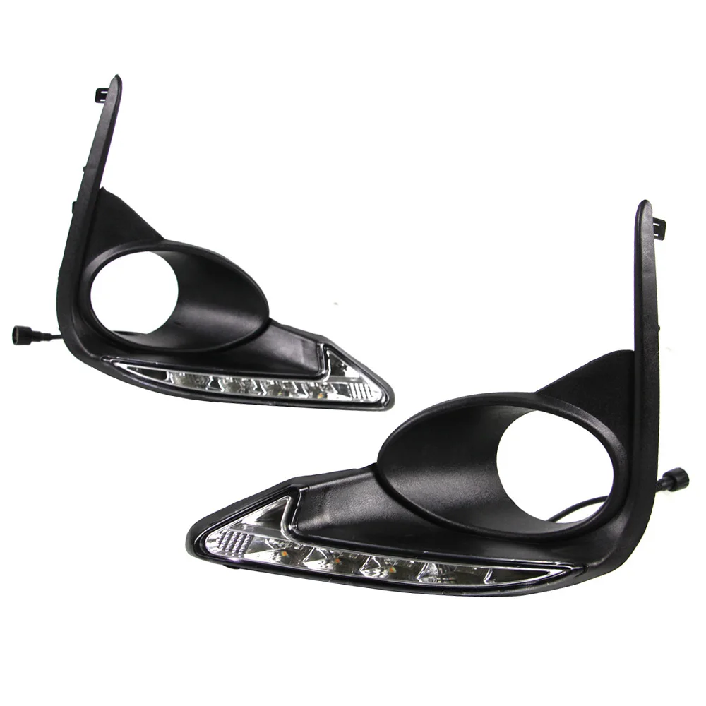 1 Set Car Modified LED DRL Daytime Running Light With Yellow Turning Signal Fog Lamp For Toyota Levin Or Corrolla 2017-2018