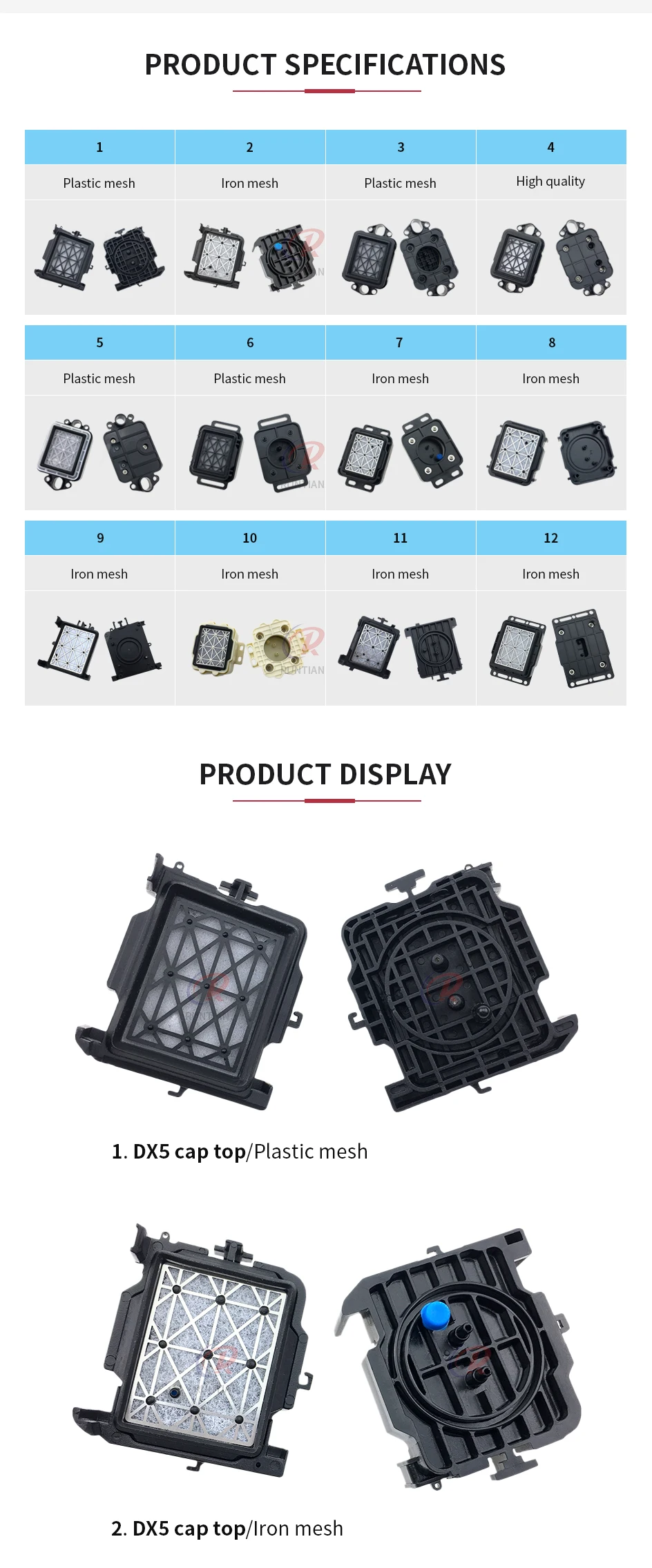 4er-Set Capping-Station für Epson DX5 DX7 I3200 4720 XP600 TX800 Druckköpfe für Allwin Xuli SkyColor X-Roland DTF UV Drucker Capping-Top – Detail 3
