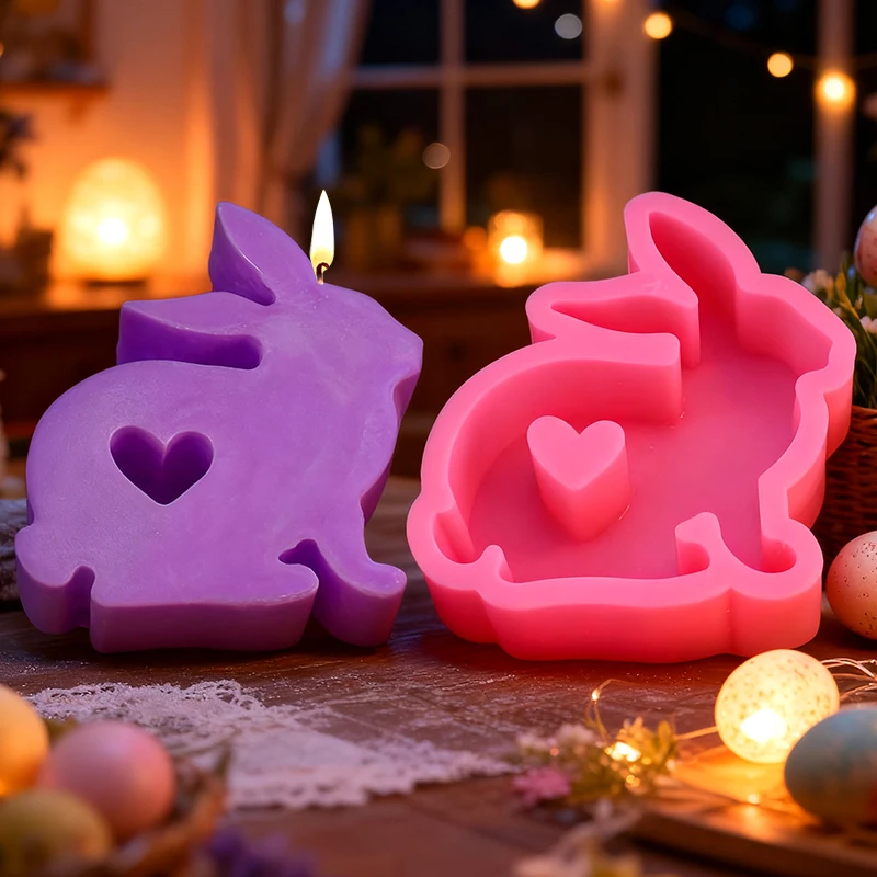 

1 шт., пасхальное яйцо кролика, свеча, силиконовая форма для дома, сделай сам, ароматерапия, капельный клей, гипсовая силиконовая форма