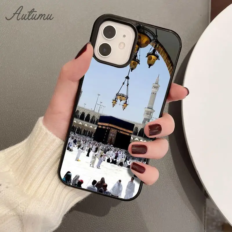 Holy Mosque Makkah Phone Case for iPhone 15 16 SE2020 11 12 13 14 Pro Max mini 6 7 8 Plus Cover coque Fundas Shell