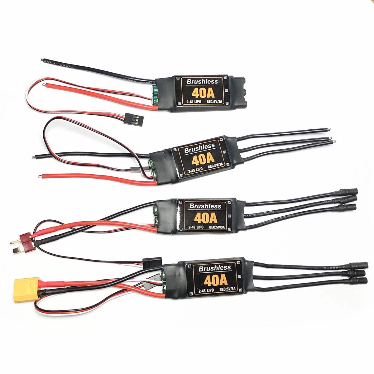 40A sin escobillas ESC Drone aviones piezas componentes accesorios controlador de velocidad Motor RC juguetes FPV duradero Quadcopter helicóptero