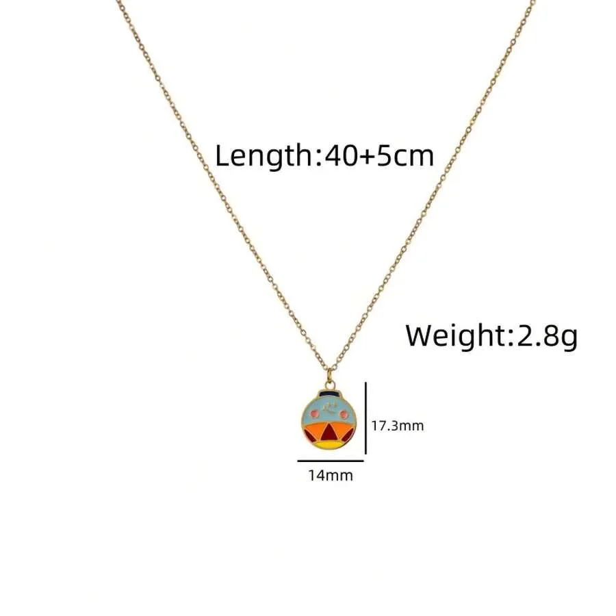 

A European And American Style Cartoon Christmas-Themed Necklace With Various Designs Of Christmas Trees And Pumpkins. It's A Ve
