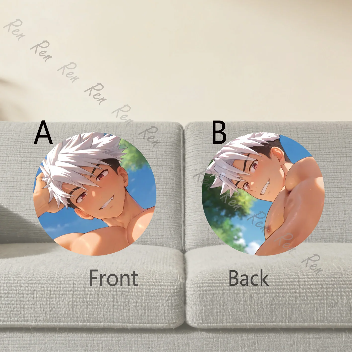 Dakimakura Anime Yuuto Nakajima Pillow Cover Sofa Cushion Double-side Print Throw Pillow Case 40X60cm