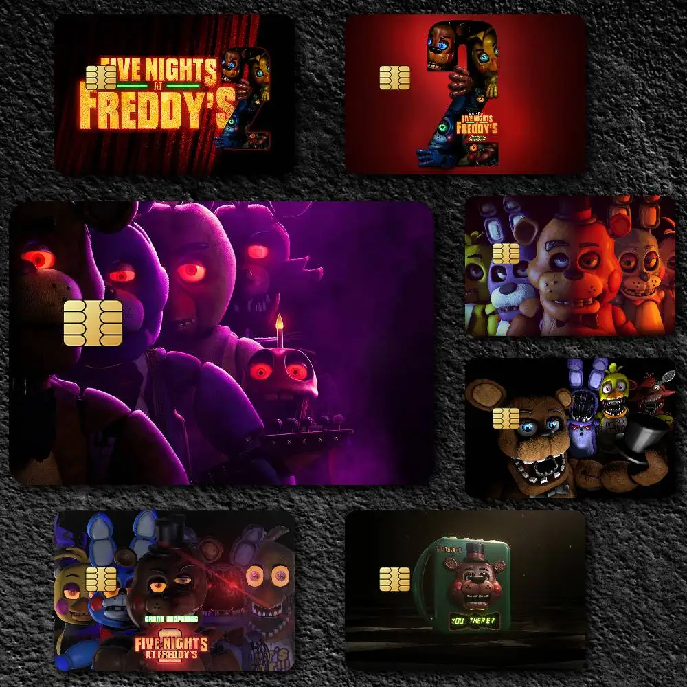 F-Five Nights at Freddy's 2 Credit Card Skin Stickers for Bank Card Bus Metro Card Sticker Waterproof Gift