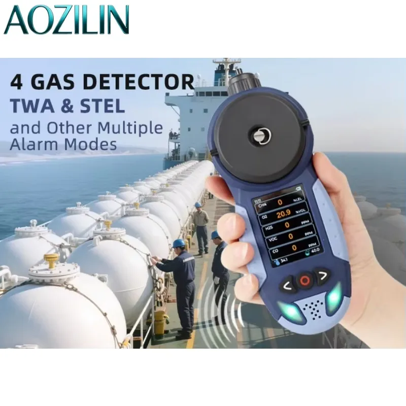 AOZILIN Portable Multi Gas Detector LEL CO Carbon Monoxide Monitor Marine Safety Gas Detection Instrument