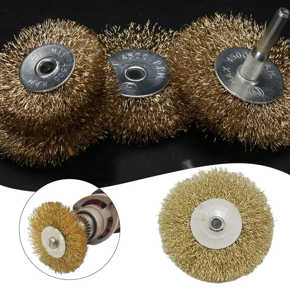 Wire Brush Flat Crimped Stainless Steel Wire Wheel Brush Connection Bar For Angle Grinder Deburring Rust Scale Polishing