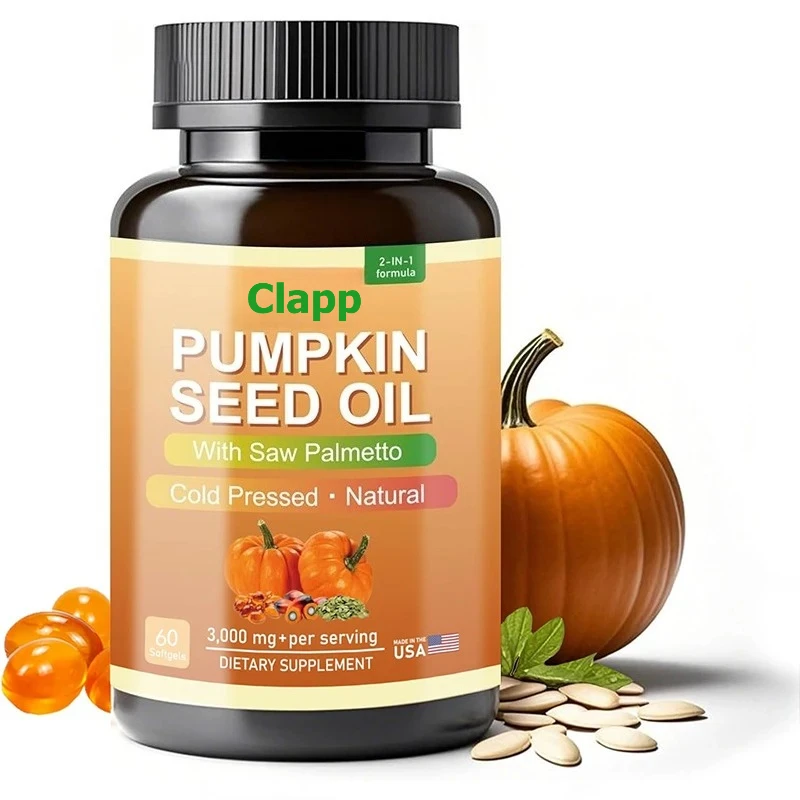 

Pumpkin Seed Oil Contains Saw Palm, A Two in One Formula for Hair Growth and Heart Health, 60 Soft Capsules, Non GMO